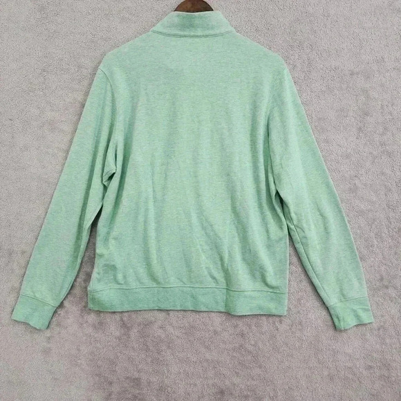 Turtleson Men's Polo Long sleeve Sweatshirt Size L Mock Zip up - Picture 2 of 8